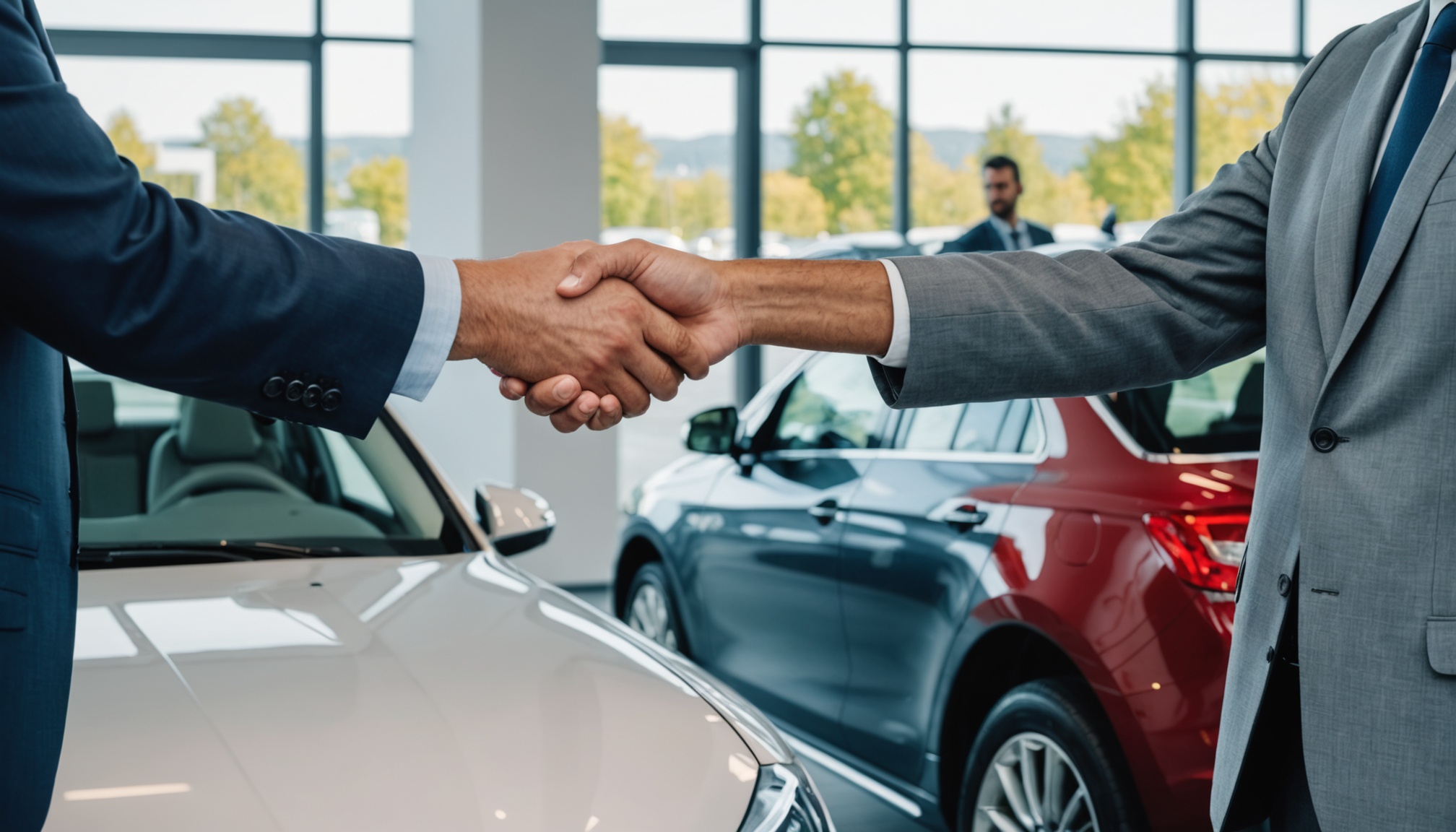 Remise des clés d'une voiture en leasing chez un concessionnaire