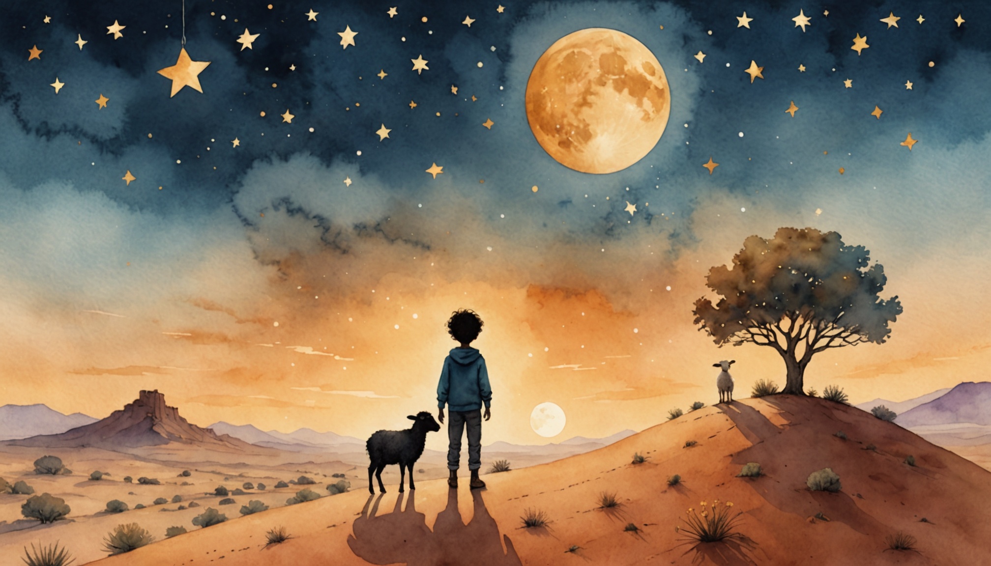 Illustration poétique évoquant l'univers du Petit Prince pour ses 80 ans