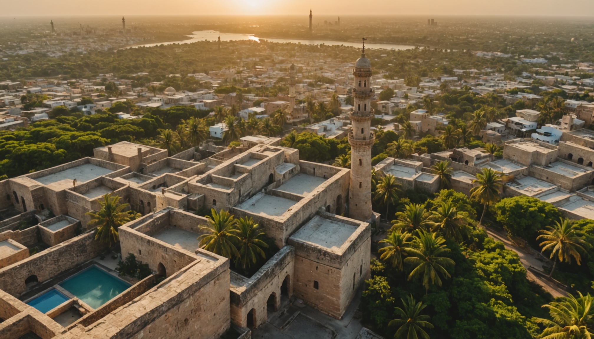 Ancienne medina swahilie fortifiee au bord de l ocean Indien, patrimoine mondial de l UNESCO